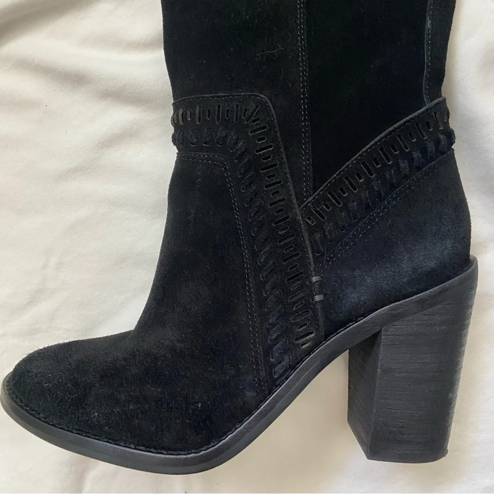 Vince Camuto Madolee Black Suede Over the Knee Boot